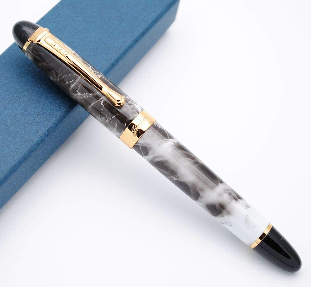 Jinhao X450 fountain pen in grey marble finish, solid metal body
