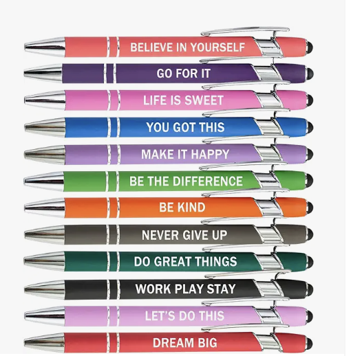 Motivational Ballpoint Pens — 7 Pack