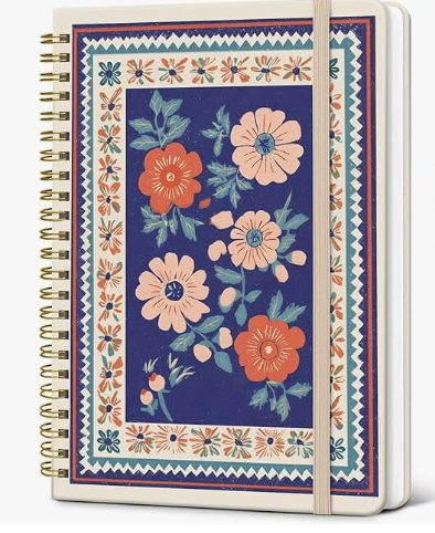 Floral Hardcover Spiral Journal